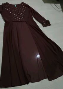 COFFEE WEAR CROP TOP KURTI AND PANT SET...
