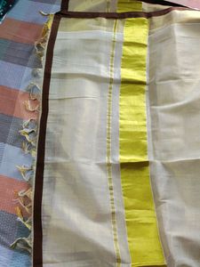 Stitched Tissue Dhavani Set
