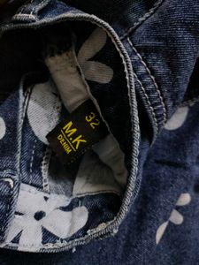 Women Loose Wide Leg Printed Jeans.