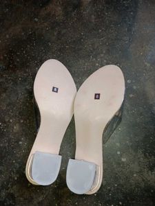 Sparkly Gold Fashion Slides