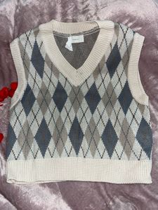 Argyle Knit Vest