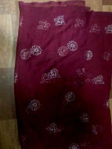 Purple Flower Dupataa For Womens