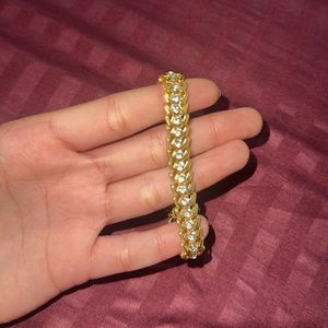 Gold Rhinestone tennis Bracelet