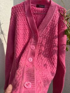 Pink Knit Cardigan