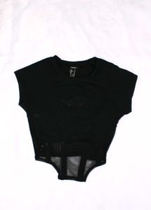 Forever 21 Black Corset T-Shirt