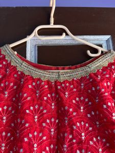Fushia Pink Embroidered Gharara