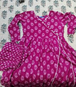 Pink Printed Kurta Set