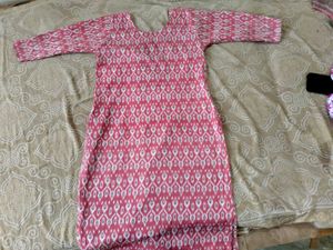 Pink Patterned Kurti