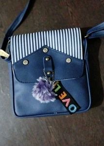 Striped Flap Crossbody Bag