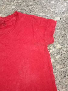 Red Casual T-Shirt