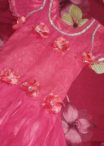 Frock For Girls With Work Of Stones
