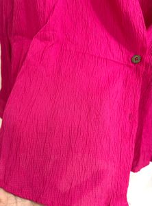 Regular Fit Pink Solid Casual Shirt