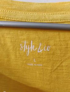 STYLE &amp; CO.&#39;S BRAND NEW YELLOW T-SHIRT