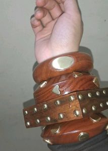 Viral Y2k Wooden Bangle Stack