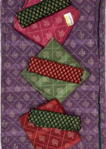 Saree with Contrasting Blouse Piece