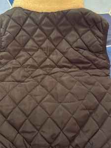 Quilted Vest with Fur Collar