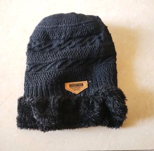 Black Beanie Cap And Nack Muffler Combo