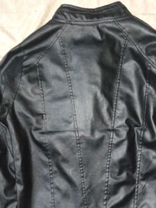 Black Faux Leather Moto Jacket