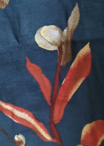 Floral Print Kurti with Detailed Neckline