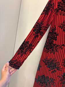 Red Floral Print Dress