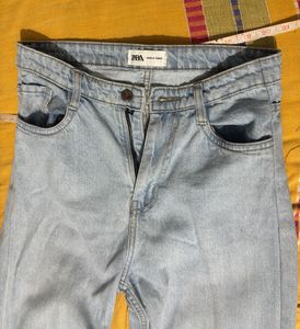 Zara Light Wash Mom Jeans