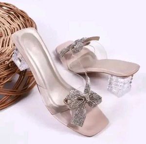 Chic Clear Heel Slides