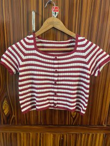 Striped Knit Top