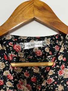 Floral Print Bell Sleeve Top