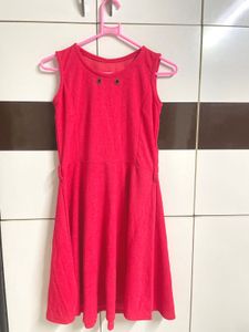 Cute Sleeveless Pink Dress🩷