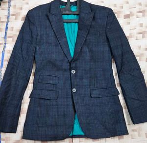 Blue Checks Blazer For Men