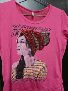 Pink Graphic Tee