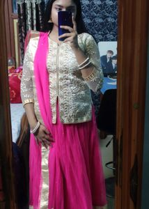 Beautiful Heavy Pink Lahenga💗