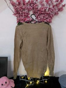 Korean Style Sweater In Light Brown Colour