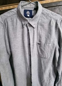 Gray Button-Down Shirt
