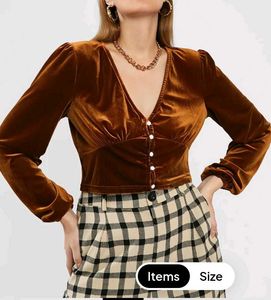 Velvet Crop Top Size S