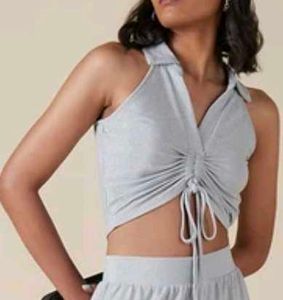 Nuon By Westside Silver Shimmer Top