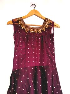 WINE COLOUR GOWN FOR WOMEN