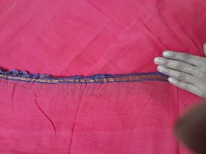 Elegant Red Ethnic Fabric