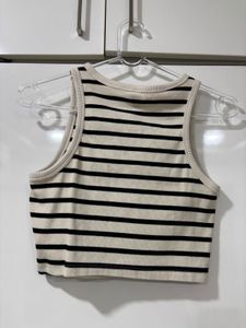 Striped Cropped Tank Top