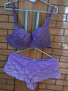 Combo Of Four Imported Fabric Bra N Panty