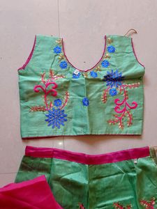 32 No. Green Lehanga Choli
