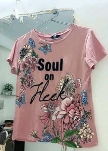 Pink Floral 'Soul on Fleek' Tee