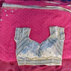 This Is Saree With Heavy Work