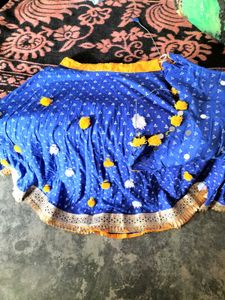 🔥Blue &amp; Yellow  राजस्थानी लहंगा 💞