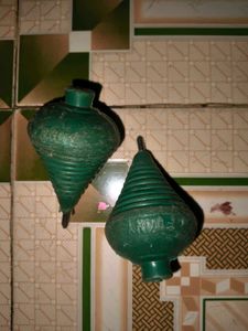 Vintage Green Spinning Tops