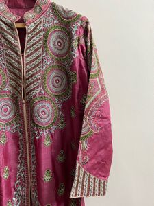 Embroidered silk Kurta
