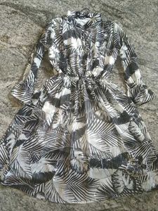 Tropical Print Midi Dress