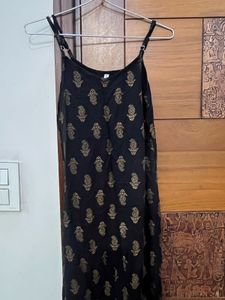 Black Printed kurti with Pants