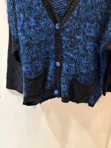Blue &amp; Black Knit Imported Cardigan