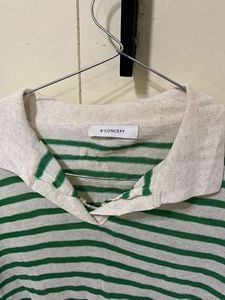 Striped Polo Top
